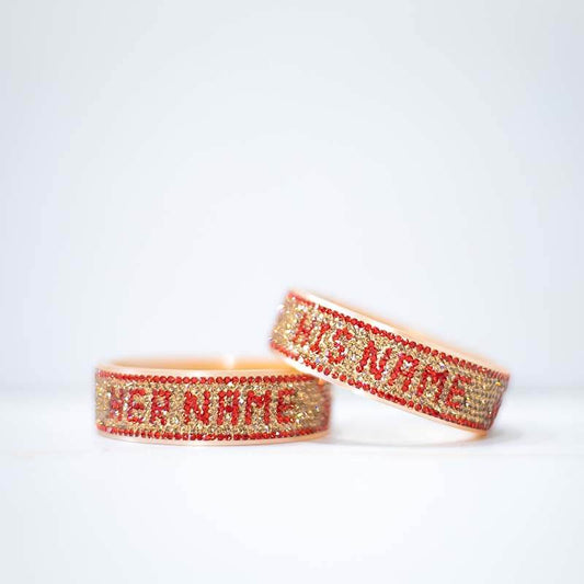 Custom Couple Name Bangle 2.11 Jewellery T4 Jewels