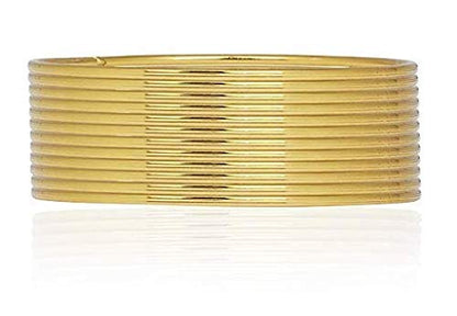 T4 Jewels Golden/Silver/Black Ethnic Oxidised Plated Plain Bangles (Party & Functions) For Women & Girls - (Set Of 12 Bangles) Golden T4 Jewels