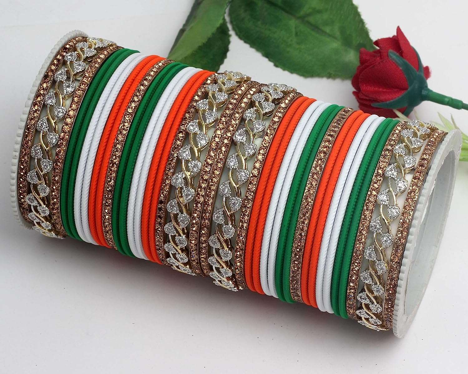 tricolor bangles ;; republic day bangles ;; independence day bangles