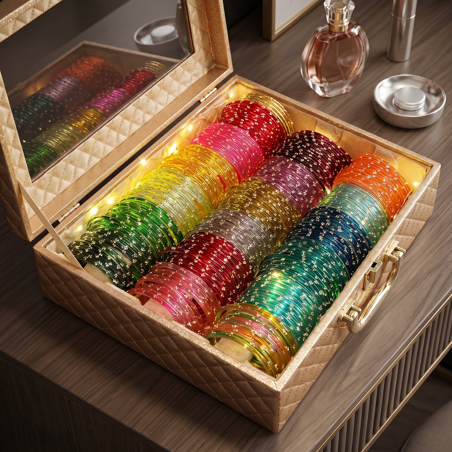 The Ultimate Drip: Aesthetic Bangle Combo Pack with LED Glow Box | T4 Jewels