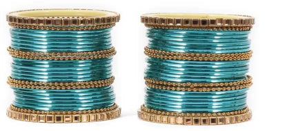 T4 Jewels Glossy Finished Gold Kundan Studded Fashion Jwellery Metal Bangles Set For Women & Girls T4 Jewels