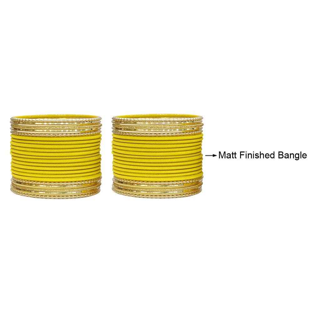 T4 Jewels Multicolours Matte Finish Designer And Beautiful Metal Bangles Set For Girls And Women T4 Jewels