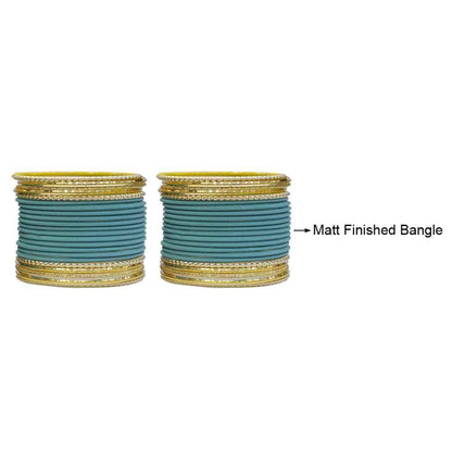 T4 Jewels Multicolours Matte Finish Designer And Beautiful Metal Bangles Set For Girls And Women T4 Jewels