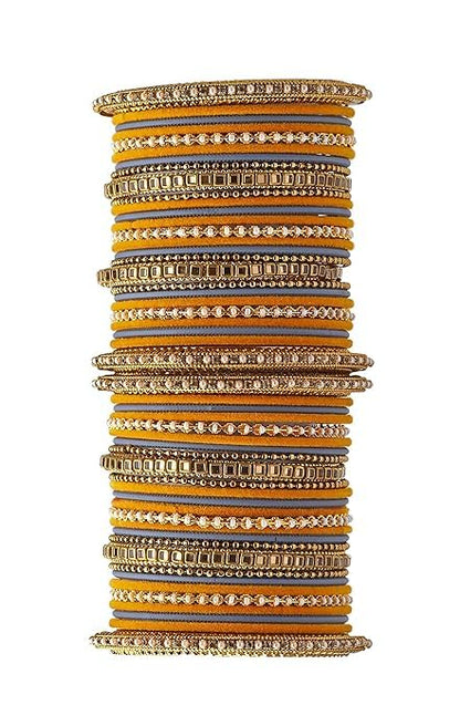 T4 Jewels Multicolours Metal Fashion Jewellery Bangles Set Gold Plated Kundan Studded Bangles For Women & Girls T4 Jewels