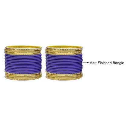 T4 Jewels Multicolours Matte Finish Designer And Beautiful Metal Bangles Set For Girls And Women T4 Jewels