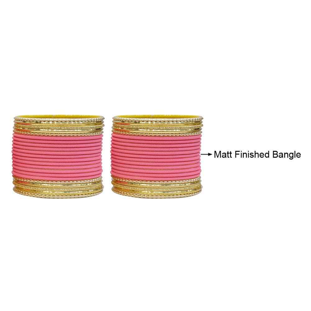 T4 Jewels Multicolours Matte Finish Designer And Beautiful Metal Bangles Set For Girls And Women T4 Jewels
