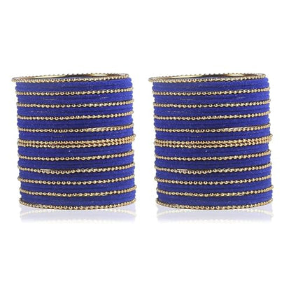 T4 Jewels Beautiful & Elegant Beads Studded Colourful Metal Bangles Set Fashion Jewellery - 110NO.