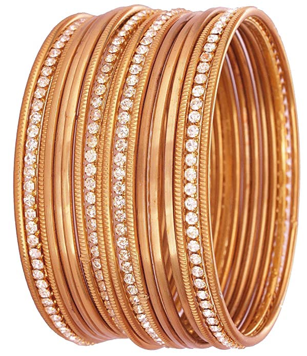 T4 Jewels Zircon Silver Gemstones Studded Oxidised Bangles For Women & Girls 2.4 T4 Jewels