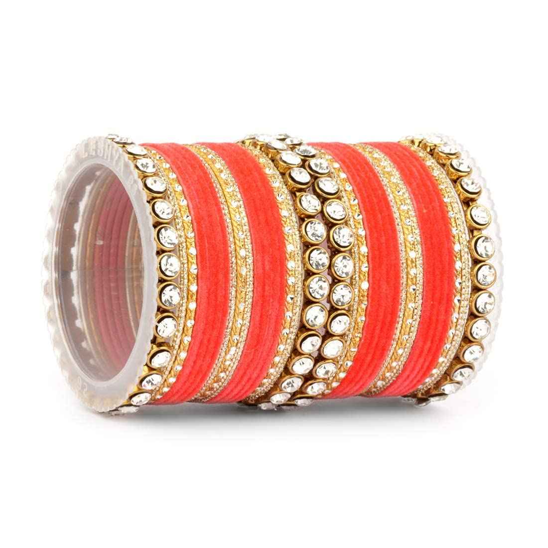 T4 Jewels Stylish Fashion Jewellery Stones & Beads Beautiful Glossy Finished Bangles Set For Women & Girls T4 Jewels
