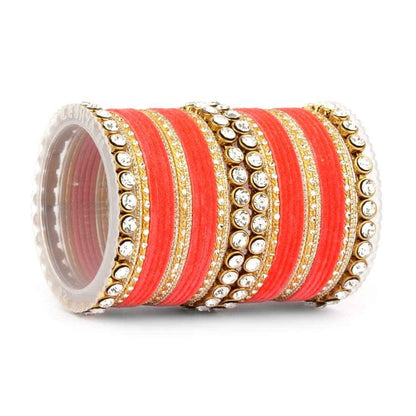 T4 Jewels Stylish Fashion Jewellery Stones & Beads Beautiful Glossy Finished Bangles Set For Women & Girls T4 Jewels
