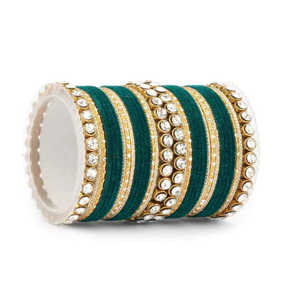 T4 Jewels Stylish Fashion Jewellery Stones & Beads Beautiful Glossy Finished Bangles Set For Women & Girls T4 Jewels