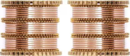 T4 Jewels Glossy Finished Gold Kundan Studded Fashion Jwellery Metal Bangles Set For Women & Girls T4 Jewels