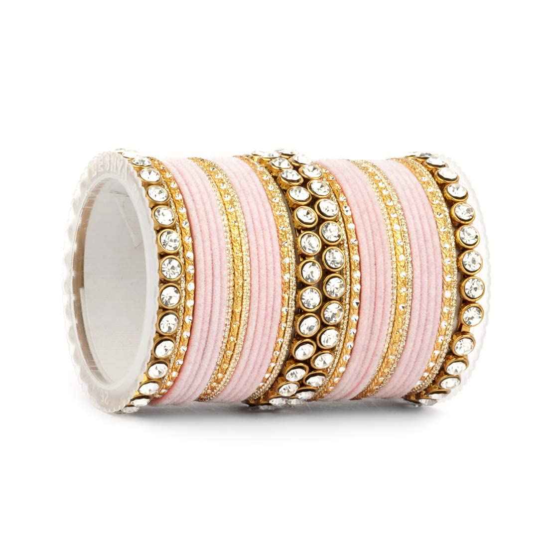 T4 Jewels Stylish Fashion Jewellery Stones & Beads Beautiful Glossy Finished Bangles Set For Women & Girls T4 Jewels