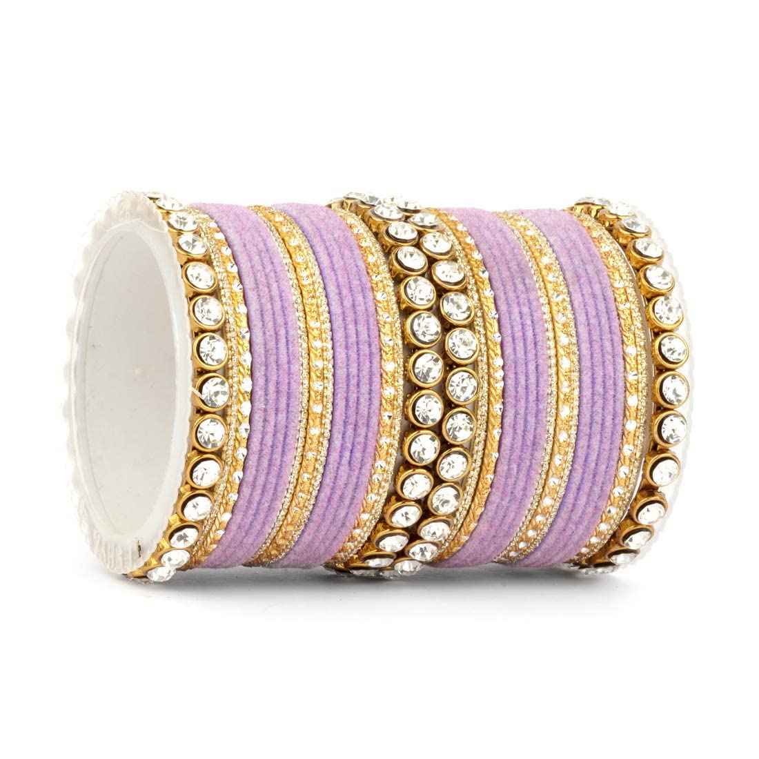 T4 Jewels Stylish Fashion Jewellery Stones & Beads Beautiful Glossy Finished Bangles Set For Women & Girls T4 Jewels