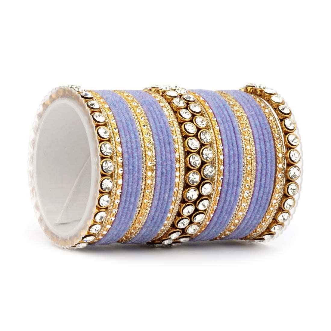 T4 Jewels Stylish Fashion Jewellery Stones & Beads Beautiful Glossy Finished Bangles Set For Women & Girls T4 Jewels