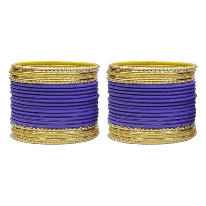 T4 Jewels Multicolours Matte Finish Designer And Beautiful Metal Bangles Set For Girls And Women Blue T4 Jewels