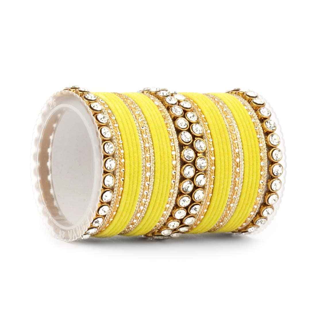 T4 Jewels Stylish Fashion Jewellery Stones & Beads Beautiful Glossy Finished Bangles Set For Women & Girls T4 Jewels