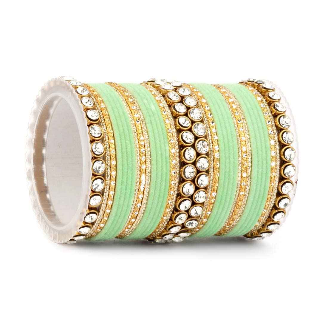T4 Jewels Stylish Fashion Jewellery Stones & Beads Beautiful Glossy Finished Bangles Set For Women & Girls T4 Jewels