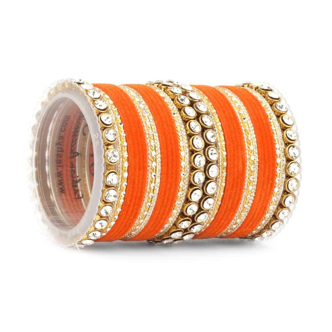 T4 Jewels Stylish Fashion Jewellery Stones & Beads Beautiful Glossy Finished Bangles Set For Women & Girls T4 Jewels