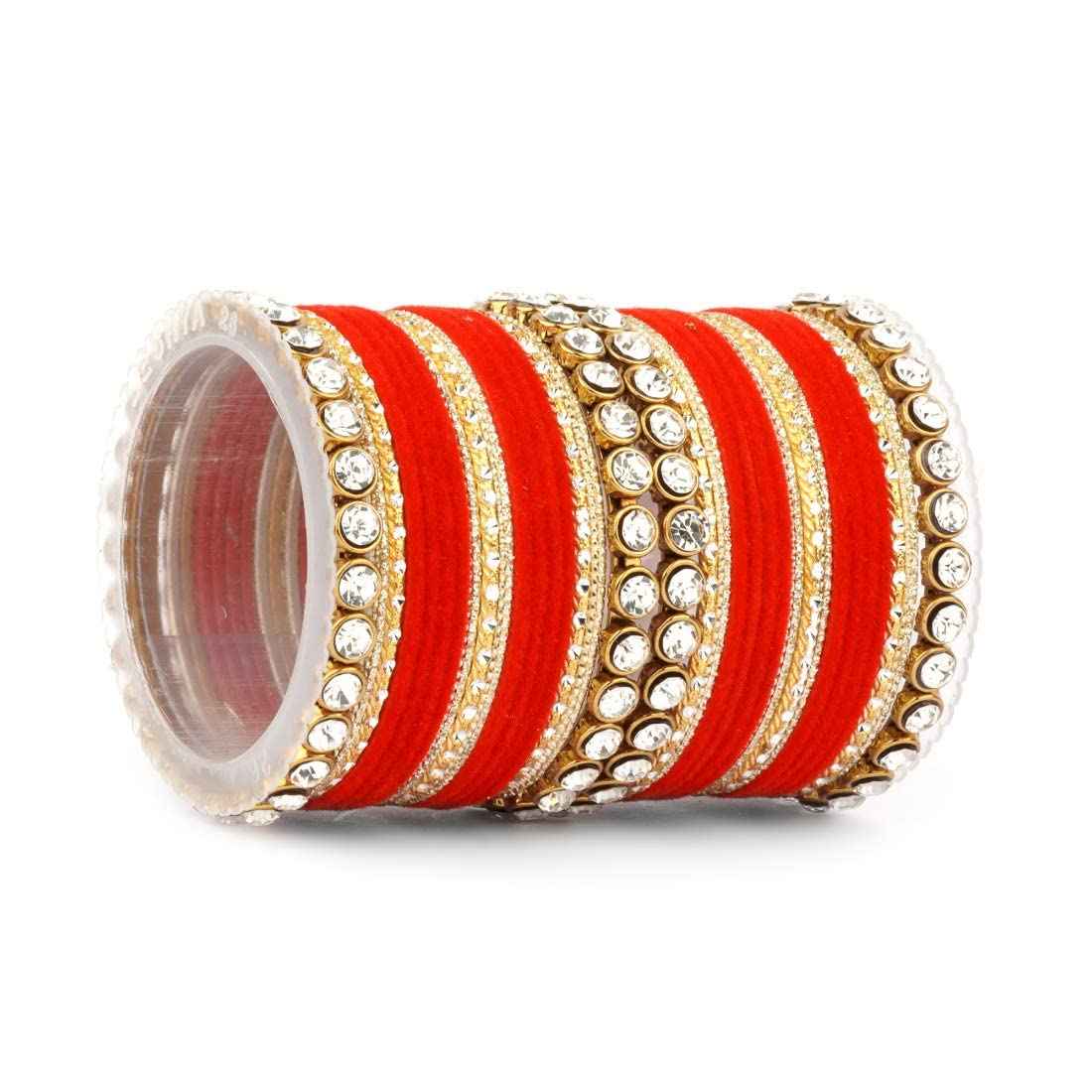 T4 Jewels Stylish Fashion Jewellery Stones & Beads Beautiful Glossy Finished Bangles Set For Women & Girls T4 Jewels