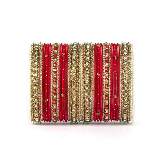 Elegant Colored Thread Bangle Set