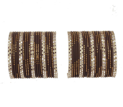 T4 Jewels Matte Finish Beautiful & Elegant Gold Designer Fashion Jewellery Metal Bangles Set For Women & Girls T4 Jewels