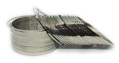 T4 Jewels Golden/Silver/Black Traditional Oxidised Antique Plain Bangles Set Casual Wear For Women & Girls - (Set Of 48 Bangles) T4 Jewels