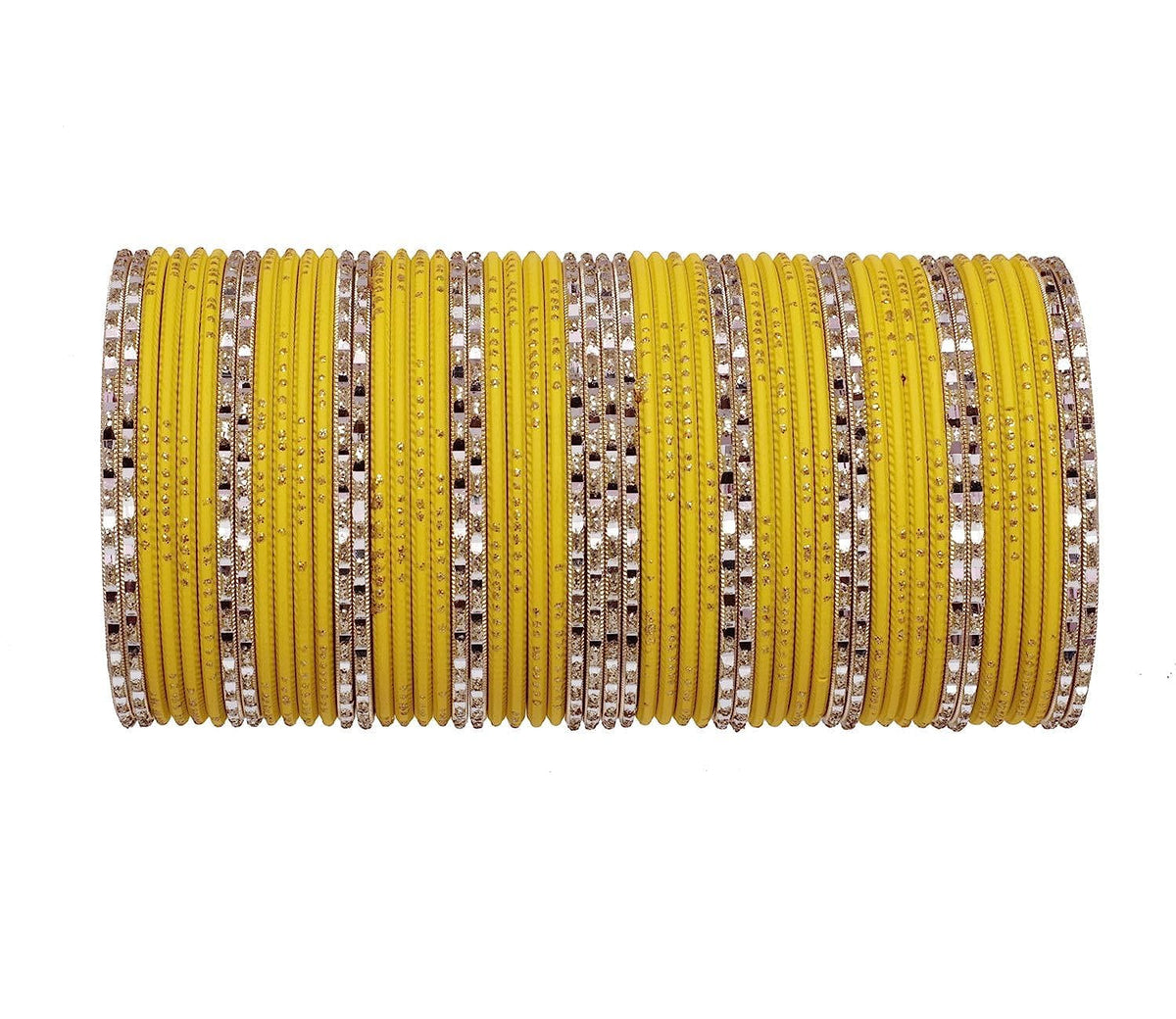 T4 Jewels Matte Finish Beautiful & Elegant Gold Designer Fashion Jewellery Metal Bangles Set For Women & Girls Yellow T4 Jewels