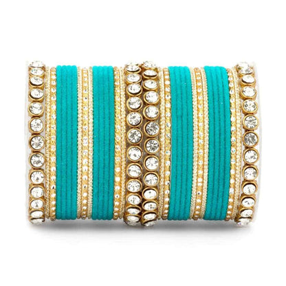 T4 Jewels Stylish Fashion Jewellery Stones & Beads Beautiful Glossy Finished Bangles Set For Women & Girls Radium T4 Jewels