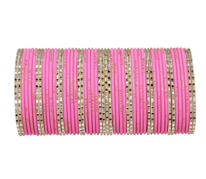T4 Jewels Matte Finish Beautiful & Elegant Gold Designer Fashion Jewellery Metal Bangles Set For Women & Girls T4 Jewels