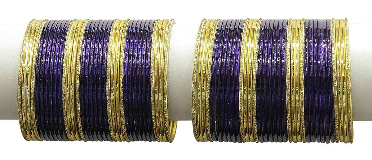 T4 Jewels Beautiful Plane Glossy Finish Metal Multicolours Bangles Set For Women And Girls (Set Of 68) T4 Jewels