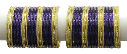 T4 Jewels Beautiful Plane Glossy Finish Metal Multicolours Bangles Set For Women And Girls (Set Of 68) T4 Jewels