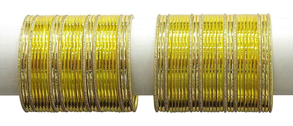 T4 Jewels Beautiful Plane Glossy Finish Metal Multicolours Bangles Set For Women And Girls (Set Of 68) T4 Jewels
