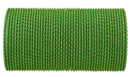 T4 Jewels (2.10 & 2.12 Size Designer & Beautiful Metal Bangle Set For Women & Girls - (Set Of 48)_Available In Large Sizes. Green T4 Jewels