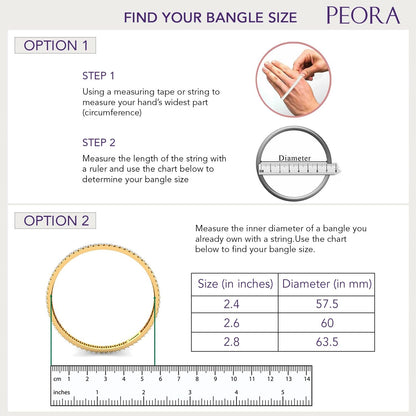 Peora Traditional Antique Look Oxidised Gold Plated Bangle Set for Women and Girls T4 Jewels