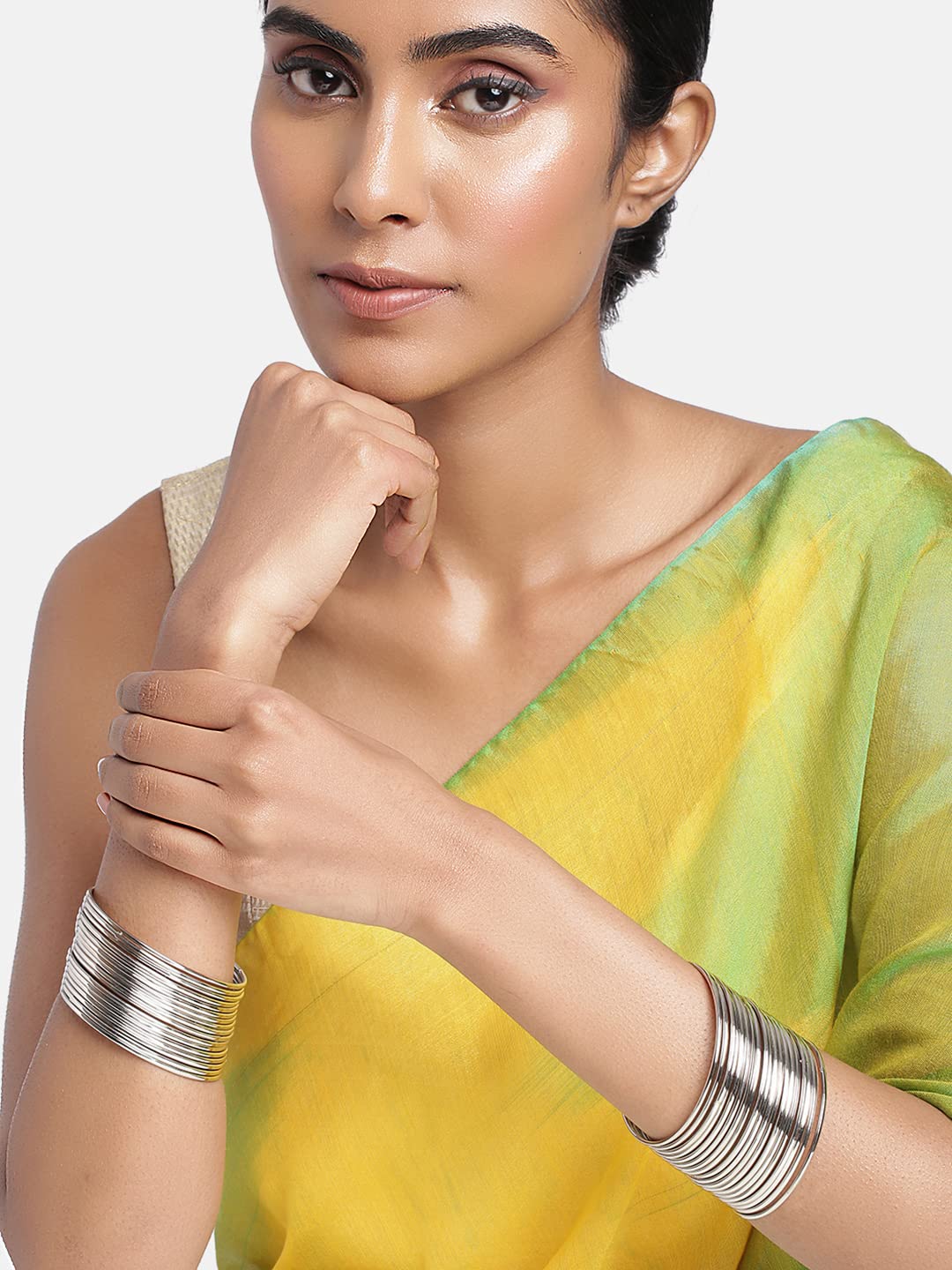 Peora Traditional Antique Look Oxidised Gold Plated Bangle Set for Women and Girls T4 Jewels