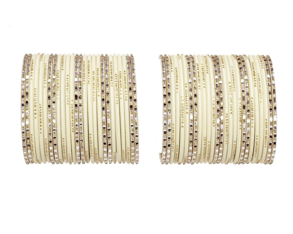 T4 Jewels Matte Finish Beautiful & Elegant Gold Designer Fashion Jewellery Metal Bangles Set For Women & Girls T4 Jewels