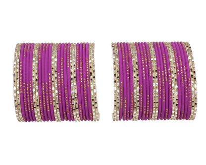 T4 Jewels Matte Finish Beautiful & Elegant Gold Designer Fashion Jewellery Metal Bangles Set For Women & Girls T4 Jewels