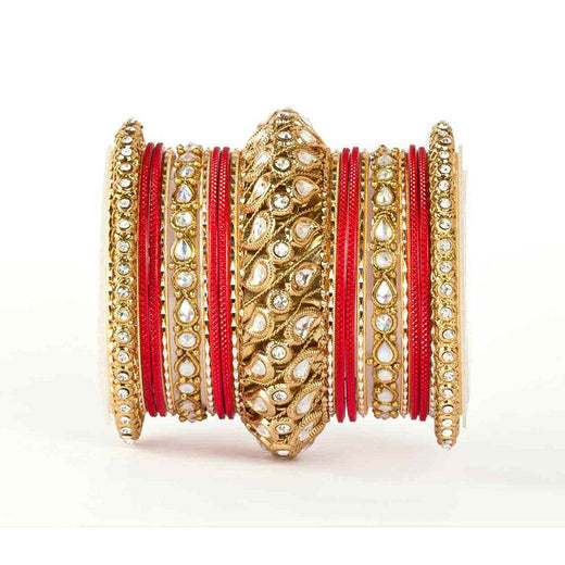 Traditional All Kundan Bangle Set For One Hand