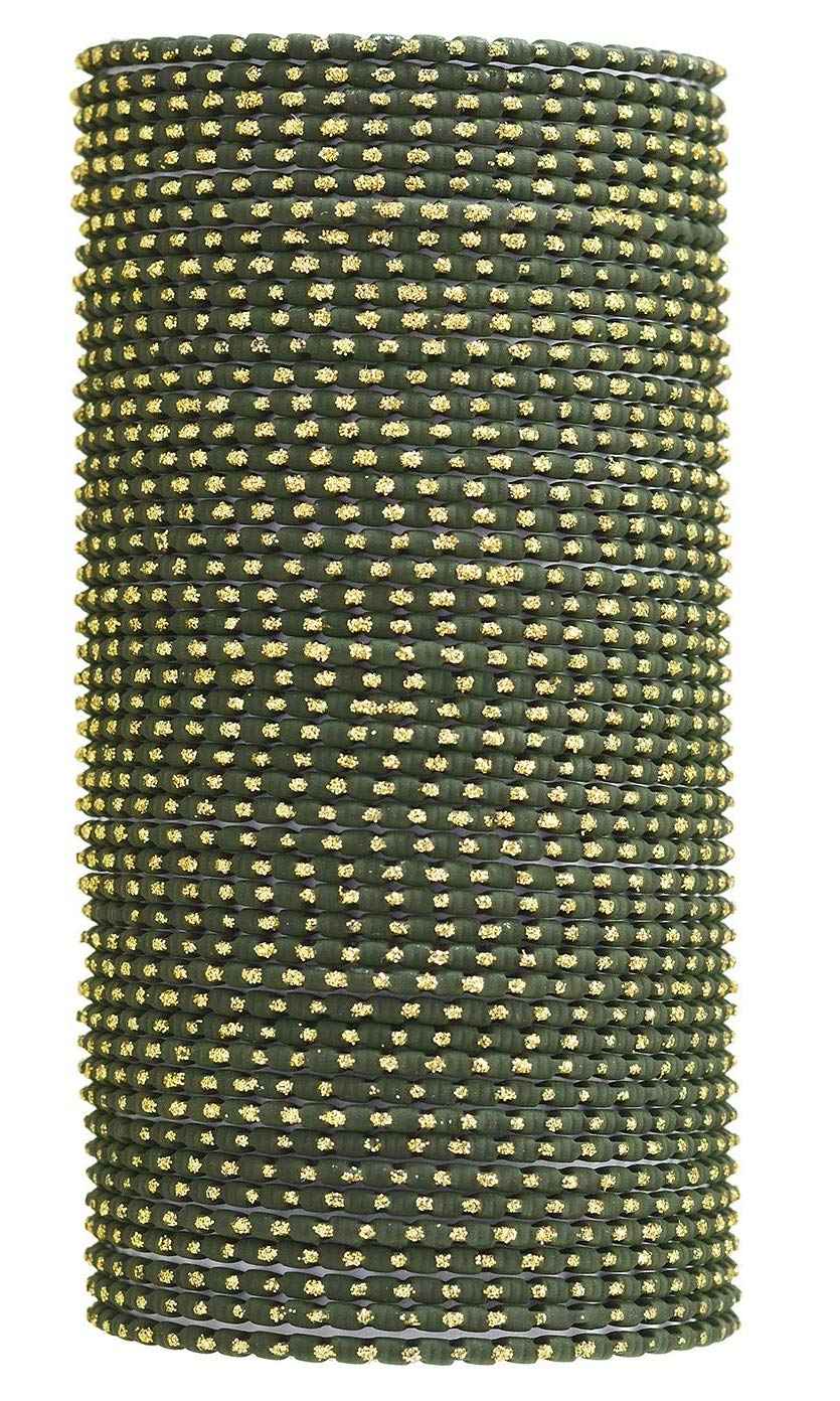 T4 Jewels (2.10 & 2.12 Size Designer & Beautiful Metal Bangle Set For Women & Girls - (Set Of 48)_Available In Large Sizes. T4 Jewels