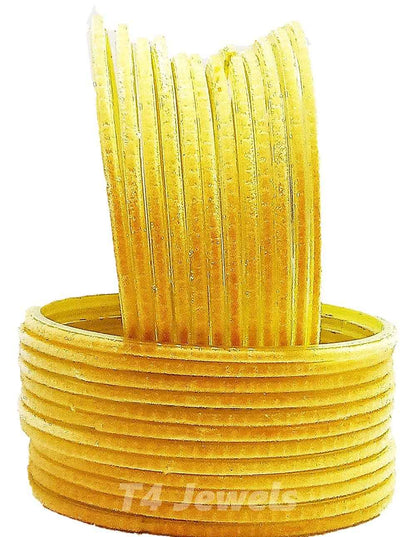 T4 Jewels Velvet Glass Bangles Set On Occasion Of Birthdays, Parties & Functions For Women & Girls- (Pack Of 24) Cream T4 Jewels