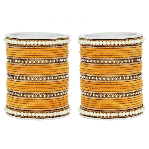 T4 Jewels Glossy Finish Beads Studded Latest Fashion Jewellery Stylish Bangles Set - 104NO