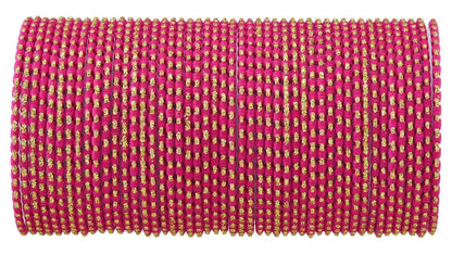 T4 Jewels (2.10 & 2.12 Size Designer & Beautiful Metal Bangle Set For Women & Girls - (Set Of 48)_Available In Large Sizes. Rani T4 Jewels