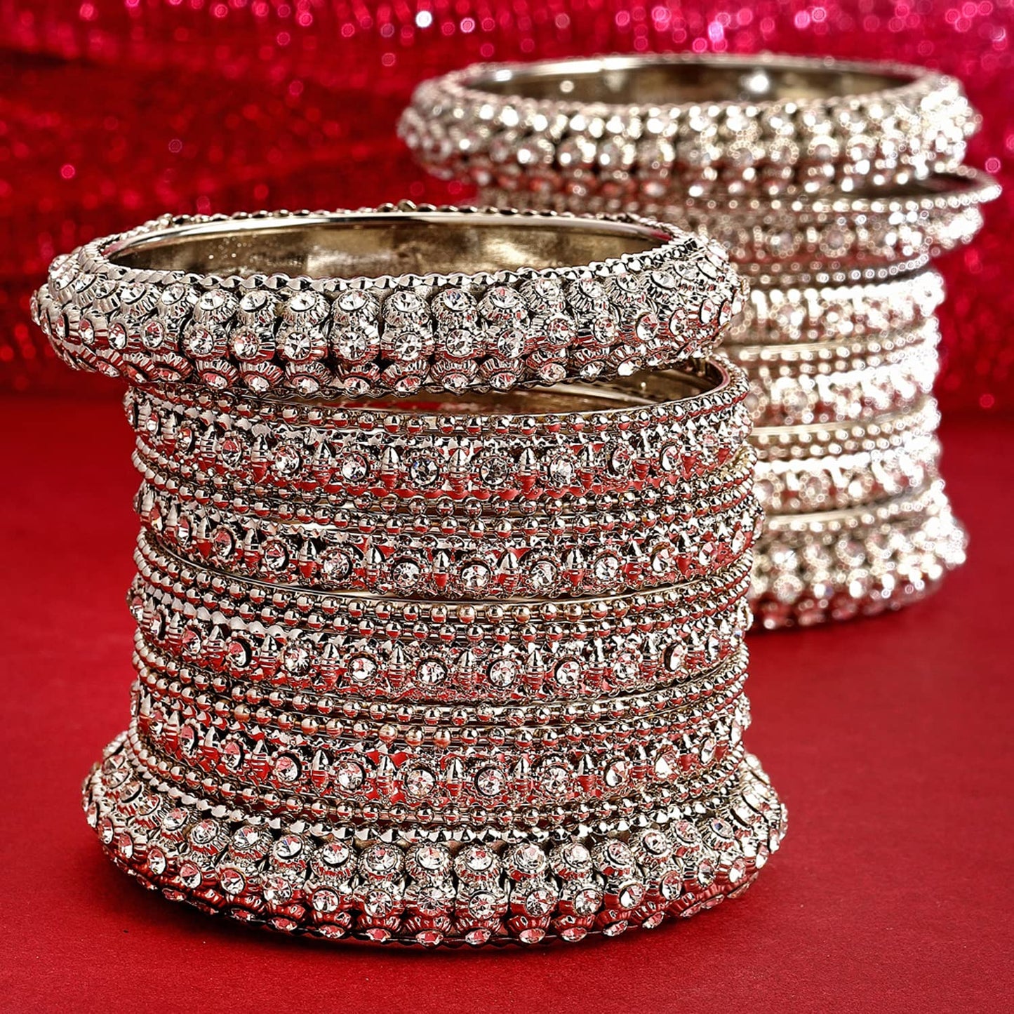 ZENEME Fashion Jewellery Traditional Gold Plated Bracelet Bangles Set for Girls and Women T4 Jewels
