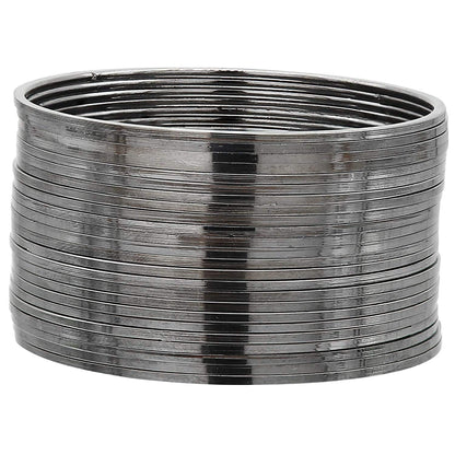 T4 Jewels Golden/Silver/Black Traditional Oxidised Plain Bangles (Party & Functions) For Women & Girls - (Set Of 24 Bangles) T4 Jewels