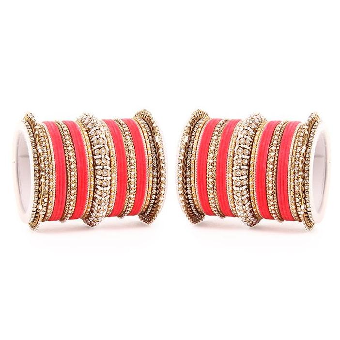 Set of 2 Beautiful Velvet Bangle And Pearl Bangle Set