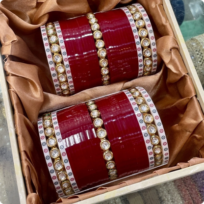T4 Jewels Classic Gold Plated & Kundan Chooda 🌟💎-6H