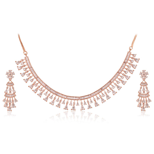 Designer CZ Necklace Set for Women - Refined and Modern Luxury