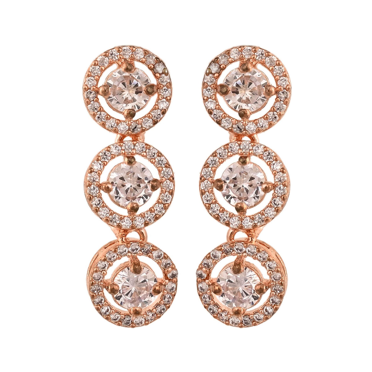 Be the Center of Attention with this Handcrafted CZ Necklace Set T4 Jewels