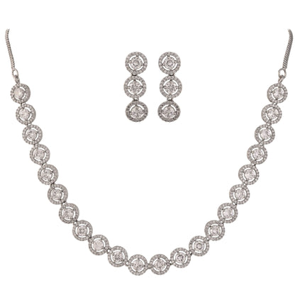 Uniquely Designed CZ Necklace Set, Handcrafted for You T4 Jewels